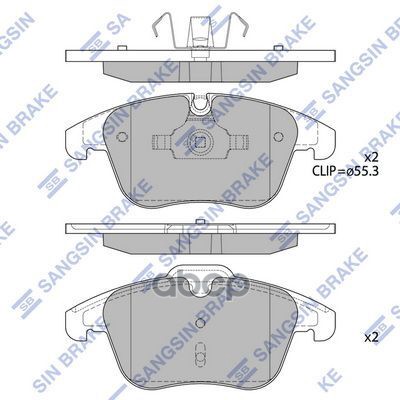 Колодки тормозные дисковыеCitroen C5 1.8/2.0/1.6HDi/2.0HDi 08 SP2207 Sangsin brake арт. SP2207