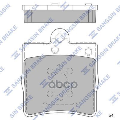 Колодки задние MERCEDES C W202/W203, E W210 SP2208 Sangsin brake арт. SP2208