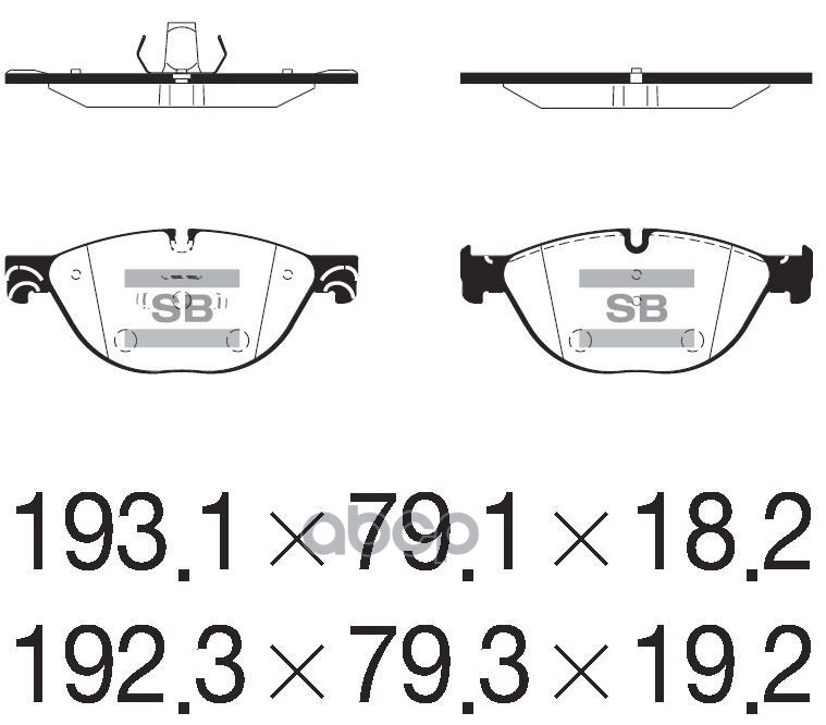 Колодки тормозные дисковые передние Серия:HI-Q BMW 5 (F10), BMW 7 (F01, F02, F03, F04) Sangsin brake арт. SP2212
