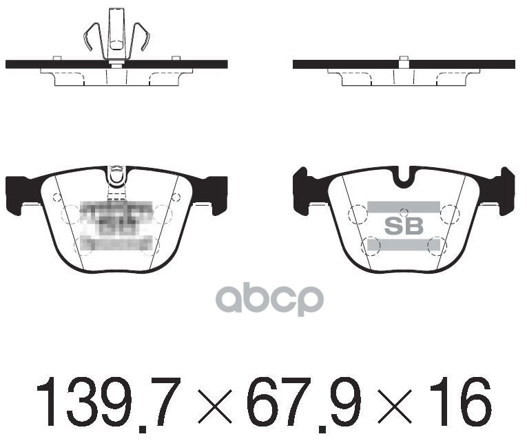 Колодки задние BMW 7 F01 08-15 SP2213 Sangsin brake арт. SP2213