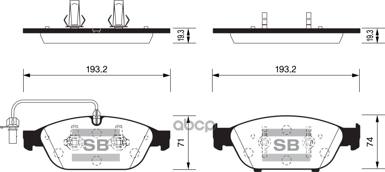 Колодки тормозные дисковые передние Серия:HI-Q AUDI A6 C7 (4G2, 4GC) Sangsin brake арт. SP2316