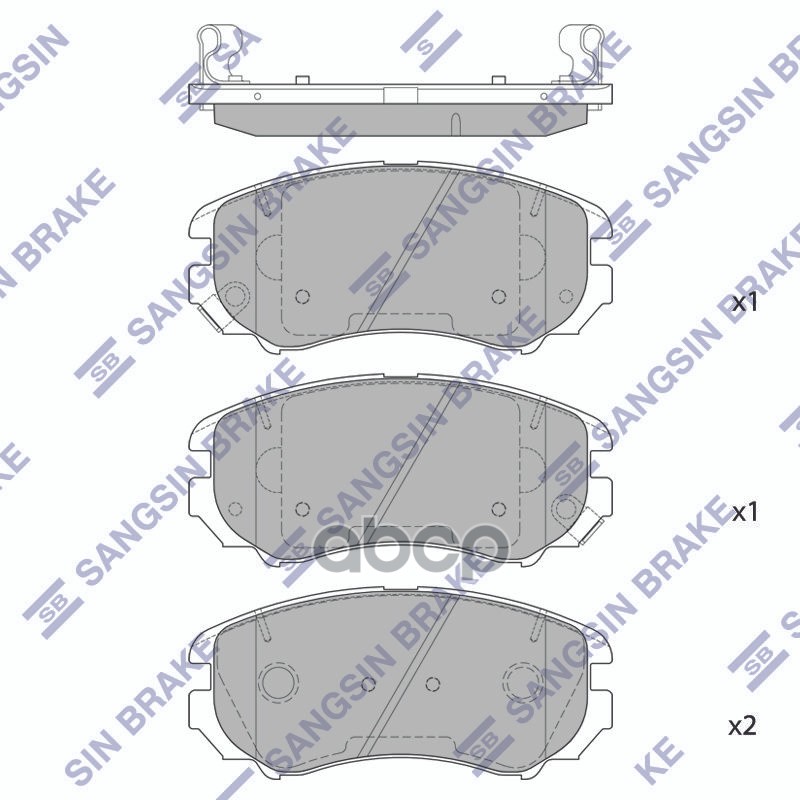 Тормозная колодка Chery Tiggo T15 7 Pro (20-) SP2556 Sangsin brake арт. SP2556