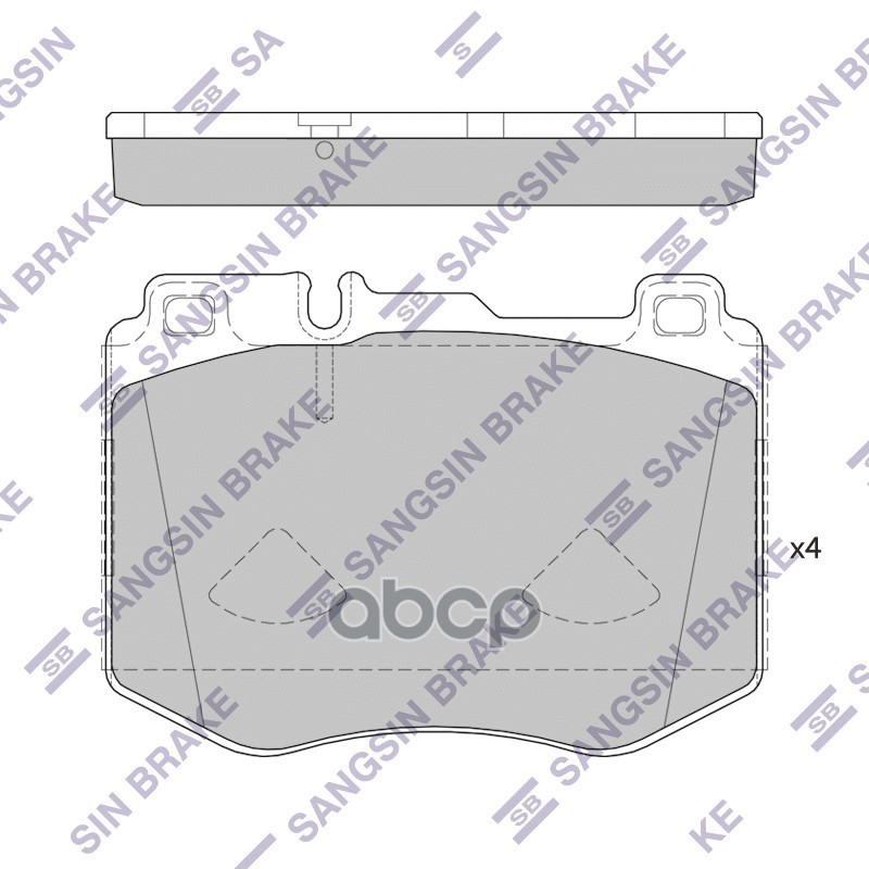 Колодки передние MERCEDES C W205, E W213 SP4003 Sangsin brake арт. SP4003