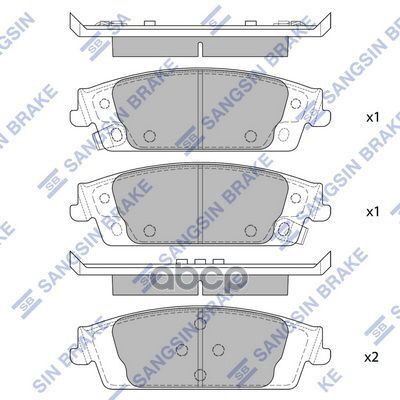 Колодки задние CADILLAC ESCALADE 2010- SP4011 Sangsin brake арт. SP4011