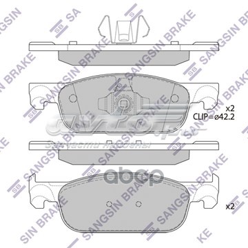 Колодки тормозные RENAULT LOGAN 12- перед. SP4054 Sangsin brake арт. SP4054