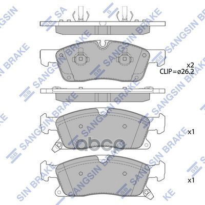 Колодки передние JEEP GRAND CHEROKEE IV 2010- SP4103 Sangsin brake арт. SP4103