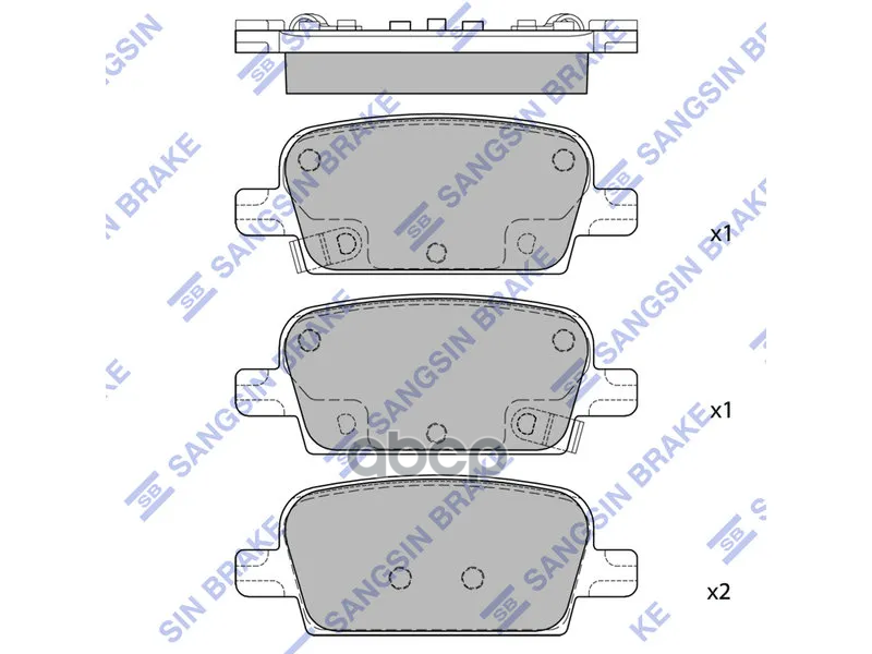 Колодки торм.диск.задн. CHEVROLET MALIBU 16 Sangsin brake арт. sp4118
