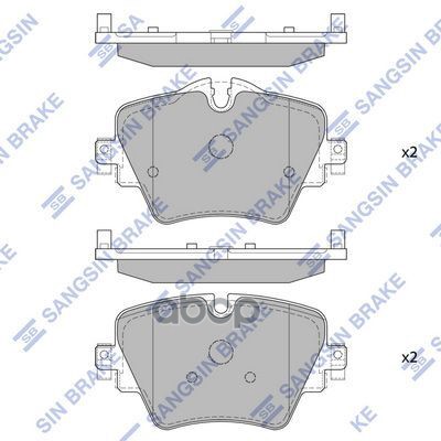 Колодки тормозные BMW X1 F48/ 2 F45/46 передние SP4129 Sangsin brake арт. SP4129