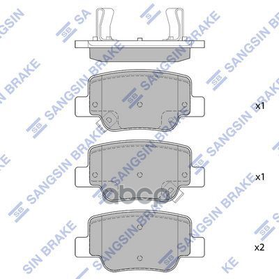 Колодки задние TOYOTA VERSO 09- SP4142 Sangsin brake арт. SP4142