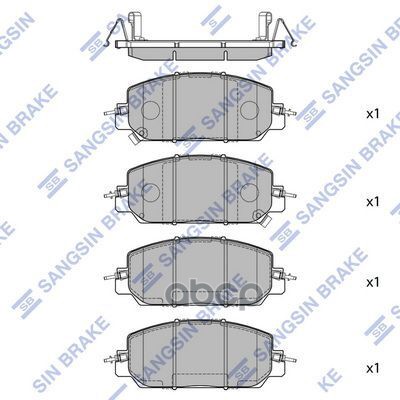 Колодки передние HONDA CR-V 17- SP4176 Sangsin brake арт. SP4176