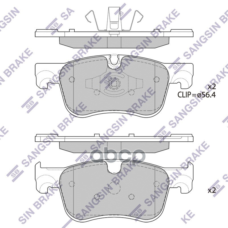 Колодки передние CITROEN C4 PICASSO II 2013- SP4209 Sangsin brake арт. SP4209