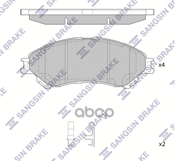 Колодки тормозные дисковые передние Серия:HI-Q SUZUKI VITARA (LY), SUZUKI SX4 S-CROSS (JY) Sangsin brake арт. SP4212