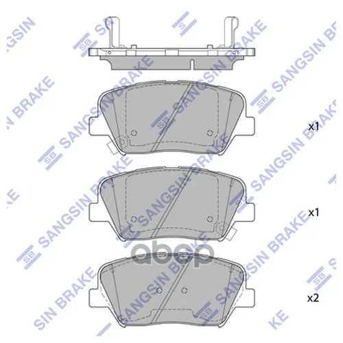 Колодки торм.дисковые Hi-Q HYUNDAI GENESIS G80 (2WD) Sangsin brake арт. sp4227