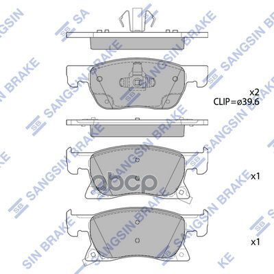 Колодки торм.дисковые Hi-Q OPEL ASTRA K 15- (15INCH) Sangsin brake арт. sp4239