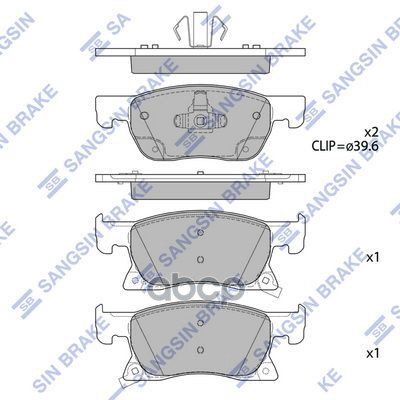 Колодки торм.дисковые Hi-Q OPEL ASTRA K 15- (16INCH) Sangsin brake арт. sp4240