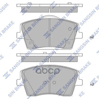 Колодки тормозные передние Volvo XC40 1.5/2.0/2.0D 10.17 SP4357 Sangsin brake арт. SP4357