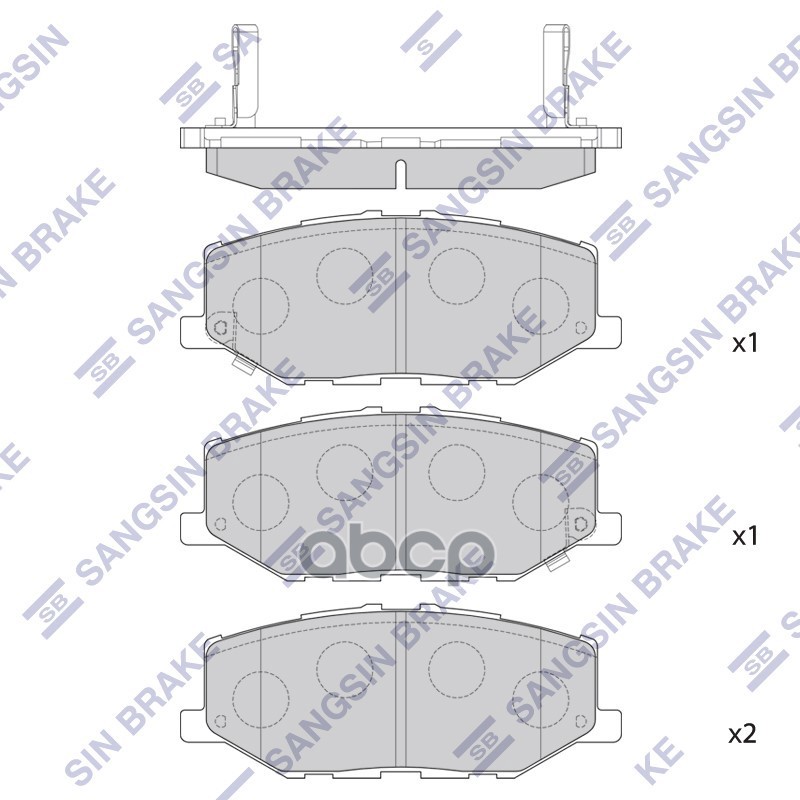 Колодки тормозные дисковые перед Sangsin brake арт. SP4426