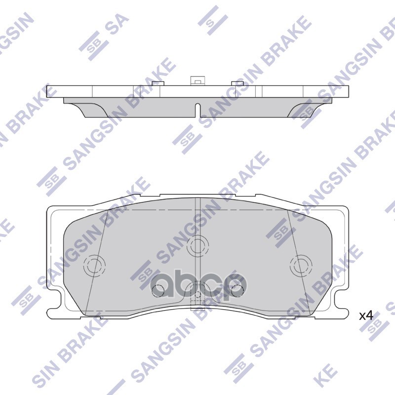Колодки передние HYUNDAI PALISADE (LX2) (6P) SP4441 Sangsin brake арт. SP4441