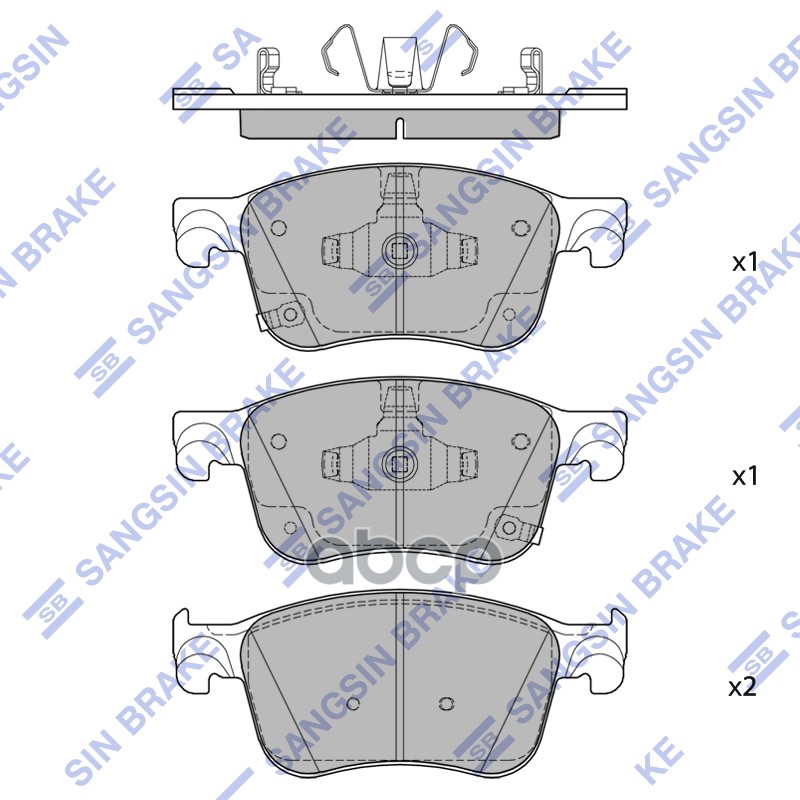 колодки дисковые передние! Honda Accord 18-21 SP4444 Sangsin brake арт. SP4444