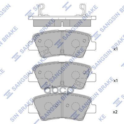 Колодки тормозные дисковые  Серия:HI-Q Sangsin brake арт. SP4459