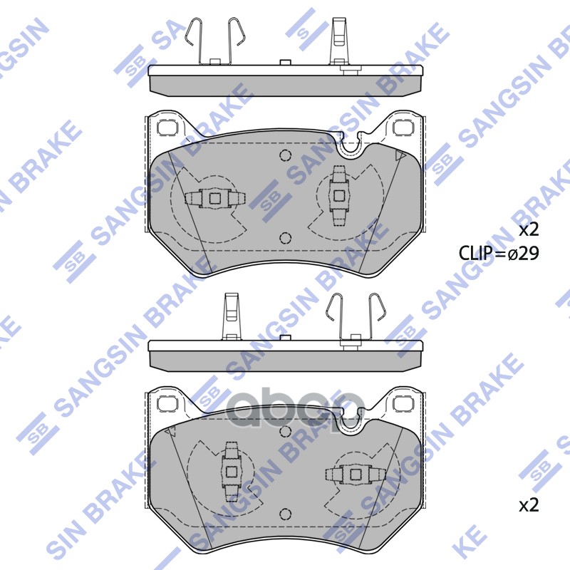 Колодки тормозные AUDI Q5 (1LH) 16- передние SP4518 Sangsin brake арт. SP4518