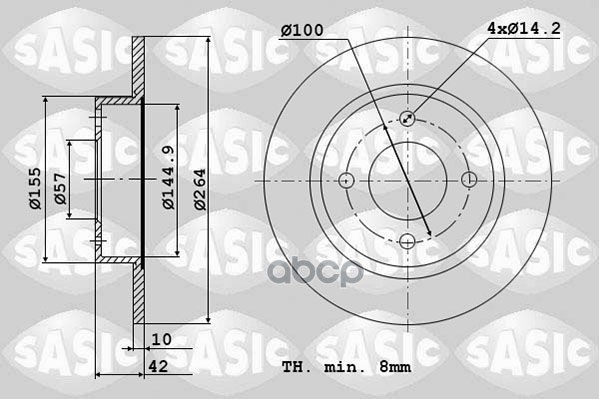 Тормозной диск SASIC 6106018 Sasic арт. 6106018