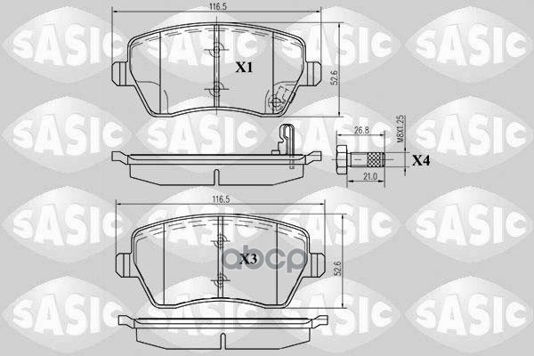 Колодки  дисковые LADA VESTA / RENAULT DUSTER / NISSAN NOTE, MICRA K12 6214011 Sasic арт. 6214011