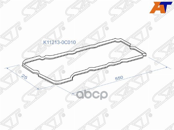 Прокладка клапанной крышки TOYOTA HIACE TRH2## 05-/HILUX TGN15 05-/FORTUNER TGN51/61 05- Sat арт. K11213-0C010