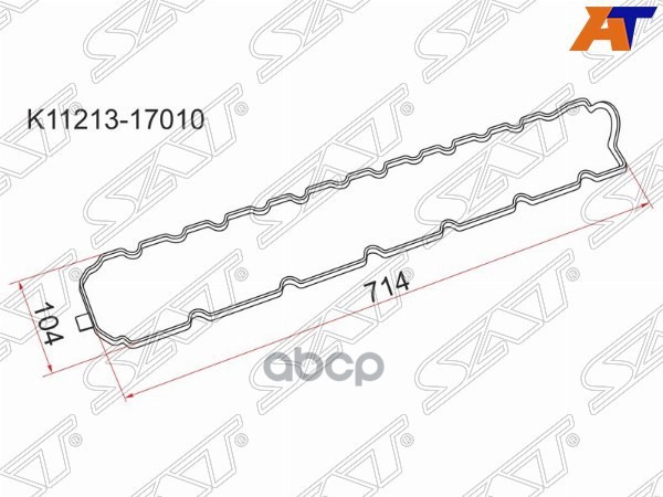 Прокладка клапанной крышки TY 1HZ, 1HDT Sat арт. K11213-17010