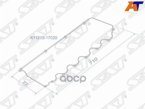 Прокладка клапанной крышки Toyota Land Cruiser (J80) 95-97 / Coaster 93-16 1HDFT Sat арт. K11213-17020