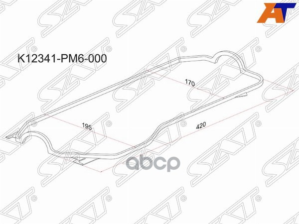 Прокладка клапанной крышки HO D13B, D15B, ZC, 16V Sat арт. K12341-PM6-000