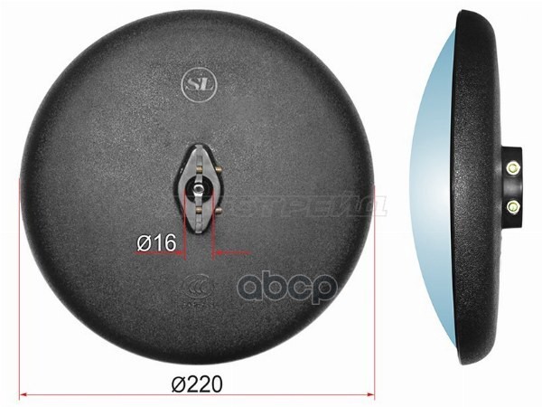 Зеркало (NISSAN CONDOR (d220mm) круглое) Sat арт. SL-612