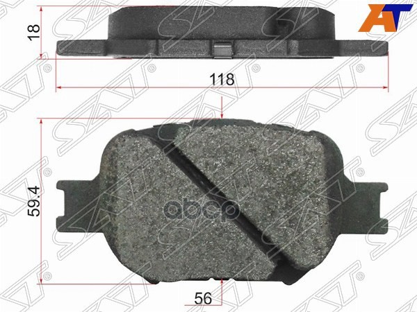 Колодки тормозные (Спереди) Toyota Allion (T260) 07-16 / Caldina 02-07 Sat арт. ST-04465-20540