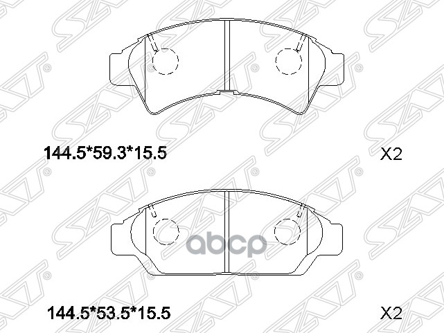 Колодки тормозные (Спереди) Toyota Camry Japan 86-98 / Vista 90-98 Sat арт. ST-04465-32080