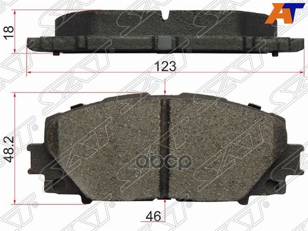 Колодки тормозные (Спереди) Toyota Allion (T260) 07-21 / Corolla 12-19 Sat арт. ST-04465-52180