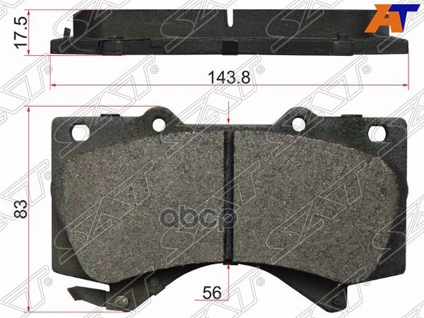Колодки тормозные (Спереди) Toyota Land Cruiser (J200) 07-21 / Lexus LX 07-23 Sat арт. ST-04465-60310