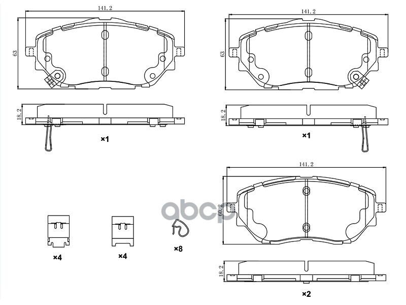 Колодки тормозные (Спереди) Toyota C-HR 16-23 Sat арт. ST-04465-F4020