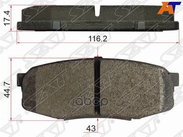Колодки тормозные (Сзади) Toyota Land Cruiser (J200) 07-21 / Lexus LX 07-23 Sat арт. ST-04466-60120