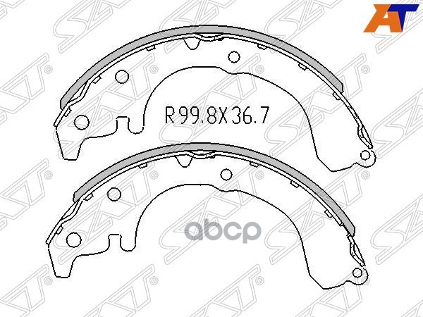 Колодки тормозные барабанные Toyota Caldina (T190) 92-02 / Corolla 83-02 Sat арт. ST-04495-12230