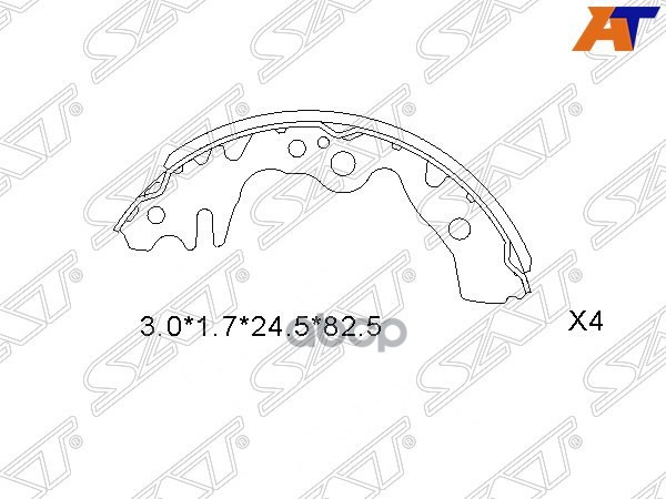 Колодки Тормозные Барабанные Toyota Passo 04-10 Sat арт. ST-04495-B1080