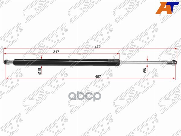 Амортизатор крышки багажника Ford Focus 98-04 (Справа=Слева) Sat арт. ST-1150277