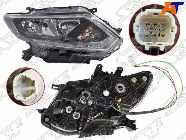 Фара Nissan X-Trail 13-17 (Справа/ Галоген/ ДХО/ С электрокорректором) Sat арт. ST-115-1136RMLD-M2