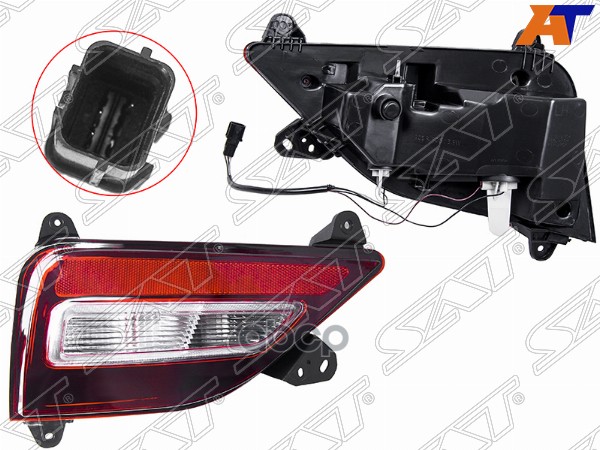 Фонарь в задний бампер Hyundai Santa Fe 18-21 (Слева) Sat арт. ST-116-0007