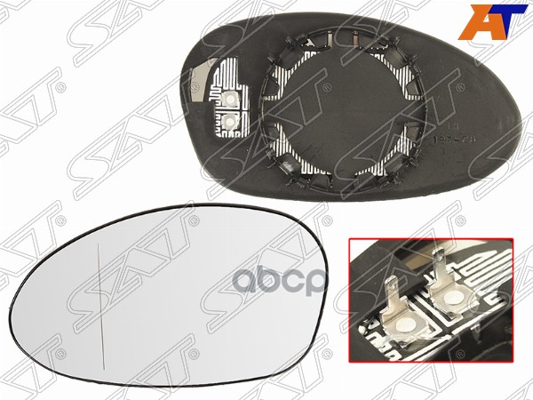 Полотно зеркала BMW 1-Series 04-07 / 3-Series 05-10 (Слева/ Обогрев/ асферическое) Sat арт. ST-121-0031