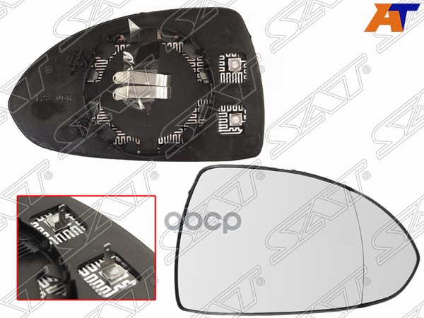 Полотно зеркала Opel Corsa 06-14 (Справа/ Обогрев/ асферическое) Sat арт. ST-121-0034