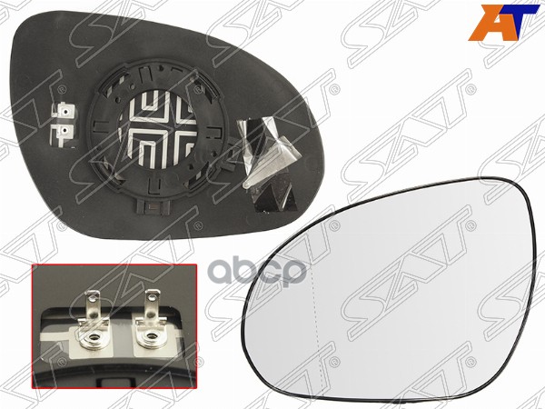 Полотно зеркала Hyundai i30 07-12 (Слева/ Обогрев/ асферическое) Sat арт. ST-121-0063