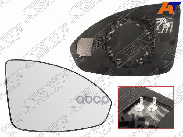 Полотно зеркала Chevrolet Cruze 09-15 (Справа/ Обогрев/ асферическое) Sat арт. ST-121-0082