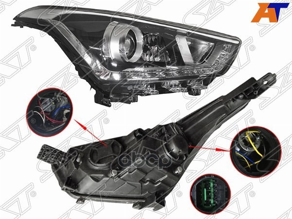 Фара Hyundai Creta 15-20 (Справа/ Галоген/ ДХО) Sat арт. ST-121-1112R