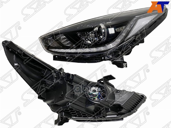 Фара Hyundai Solaris 17-20 (Слева/ ДХО/ С электрокорректором) Sat арт. ST-13-0005
