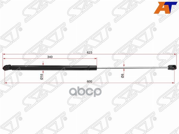 Амортизатор крышки багажника Opel Corsa 06-14 (Справа=Слева) Sat арт. ST-13182537